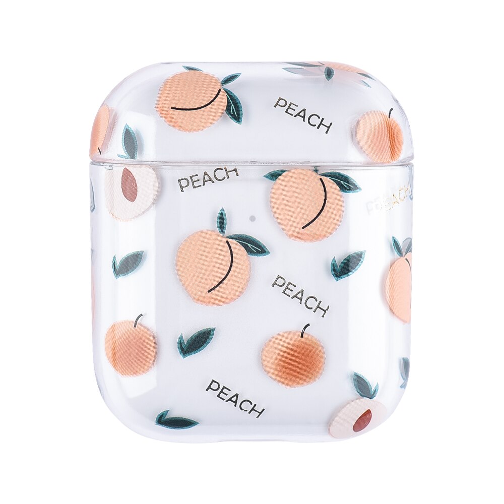 Frutas pc caso duro para airpods 2 1 fone de ouvido casos para airpods claro transparente capa do fone de ouvido: F04