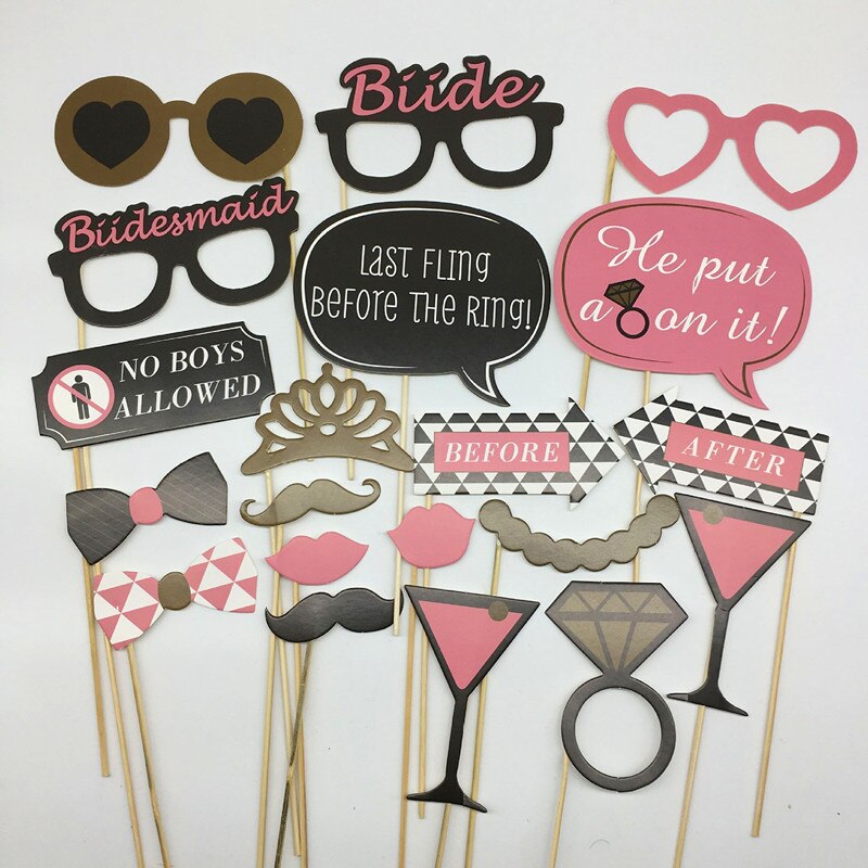 Bruiloft Decoratie Photo Booth Prop Team Bruid Om Photobooth Bridal Shower Feestartikelen: F