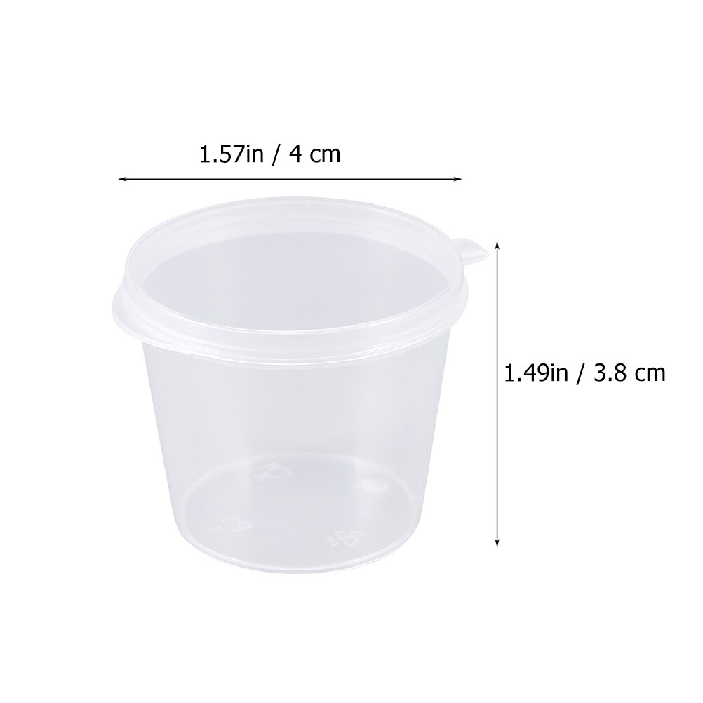 100PCS Round Containers Lids Deli Pot or Sauce Tak... – Grandado