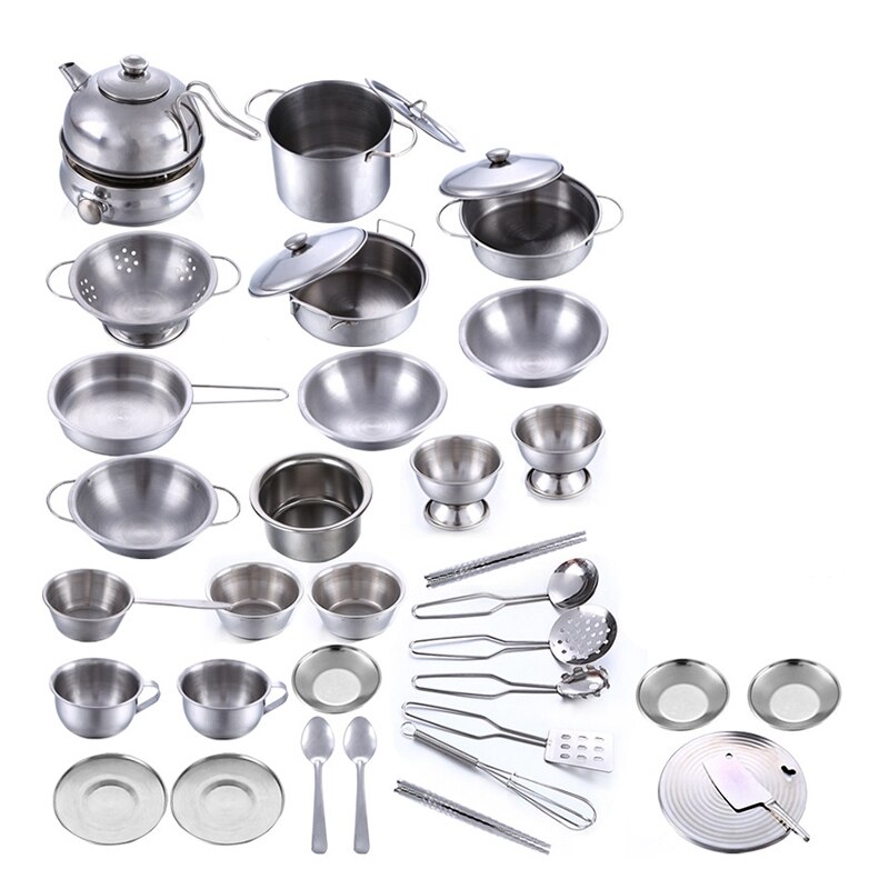 Spielen Haus Spielzeug Super Anti-Herbst Edelstahl Junge und Mädchen Spielzeug Kinder Spielen Haus Küche Spielzeug 16 Stück set