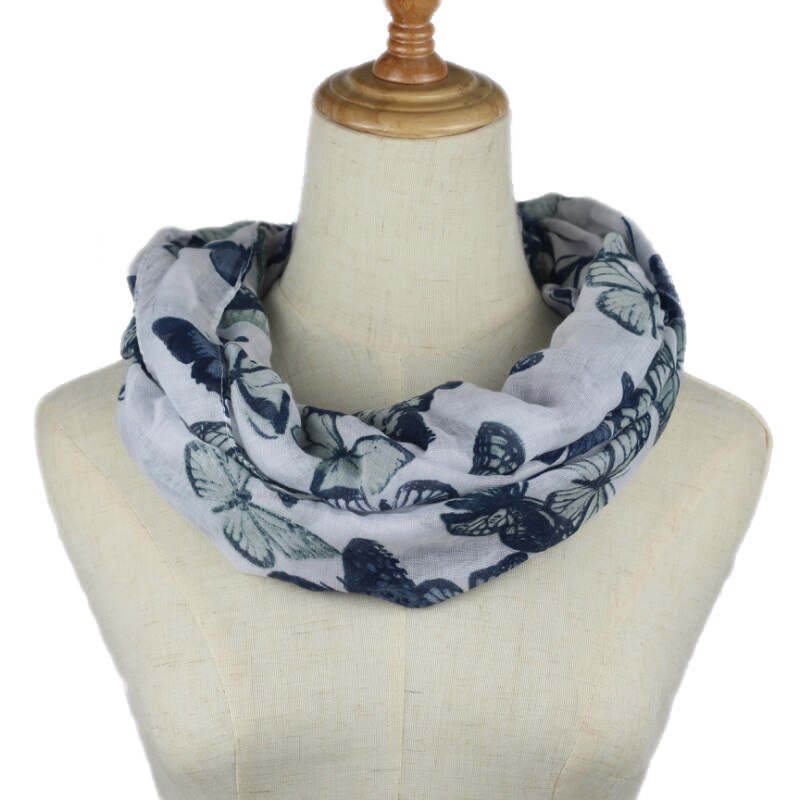 Women printed Ring Scarf Infinity Loop Neckerchief Echarpe Foulard Femme snood spring summer autumn