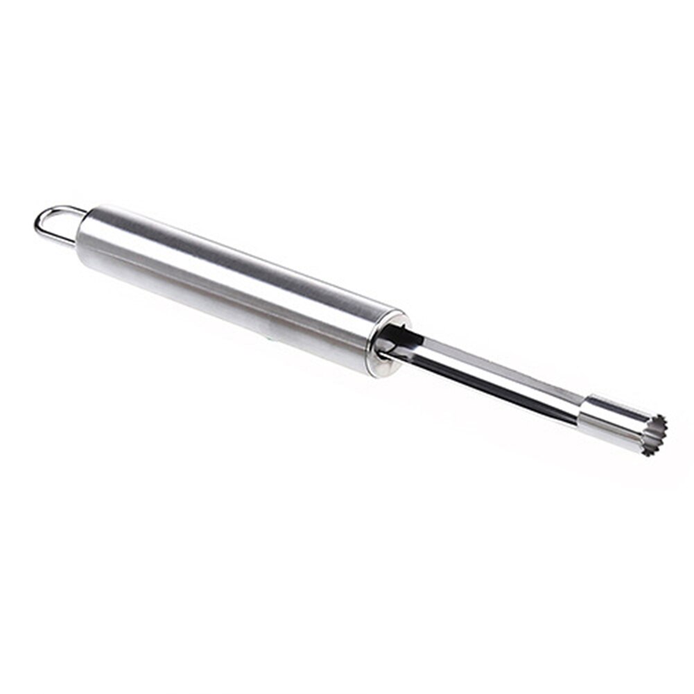 Apple Corer Pitter Pear Bell Seed Remover pepper Twist Fruit Core Remove Pit Kitchen Tool Gadget Stoner: Silver 1cm