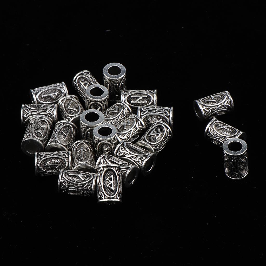 24Pcs Hair Tube Beads Hair Accessories For Braiding Necklace DIY Big Hole Beads For Jumbo Braid