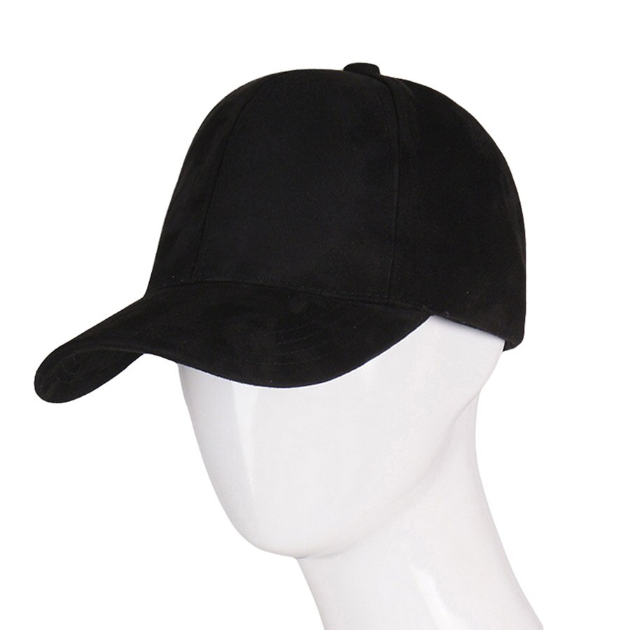 Brand Baseball Cap Women Cap Street Hip Hop Caps Suede Hats for Ladies Black Grey Baseball Cap: Black