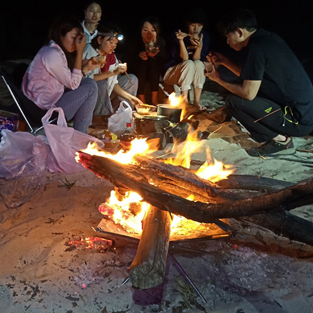 Utomhus camping vandring vid vattnet bbq brasa lägereld vedkamin eldstomme hopfällbar trädgård bakgård uppvärmning mesh eldstad