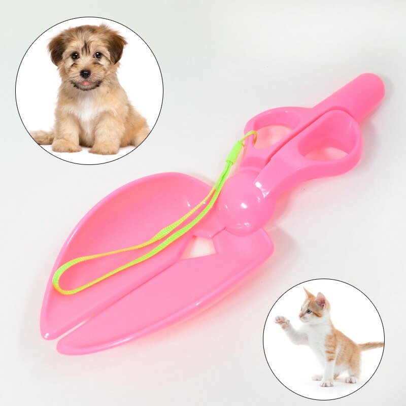 Pince à merde en plastique pour chien et chat, en forme de ciseaux, ramassage des déchets, ramassage des excréments, outils de nettoyage propres, fournitures pour animaux de compagnie
