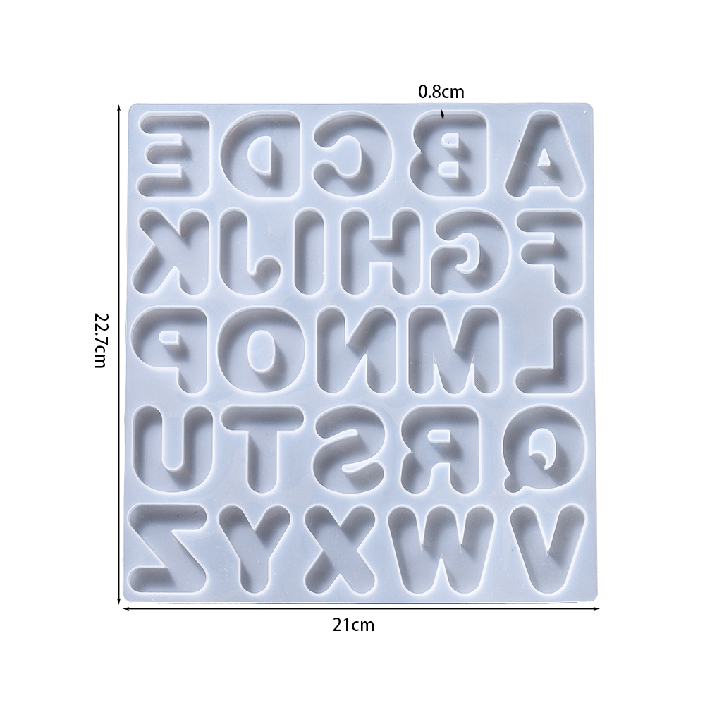 Alphabet Epoxy Resin Silicone Mold Letter Number Mould DIY Keychain Earring Pendant Epoxy Resin Jewelry Crafts Casting Mold: Blue