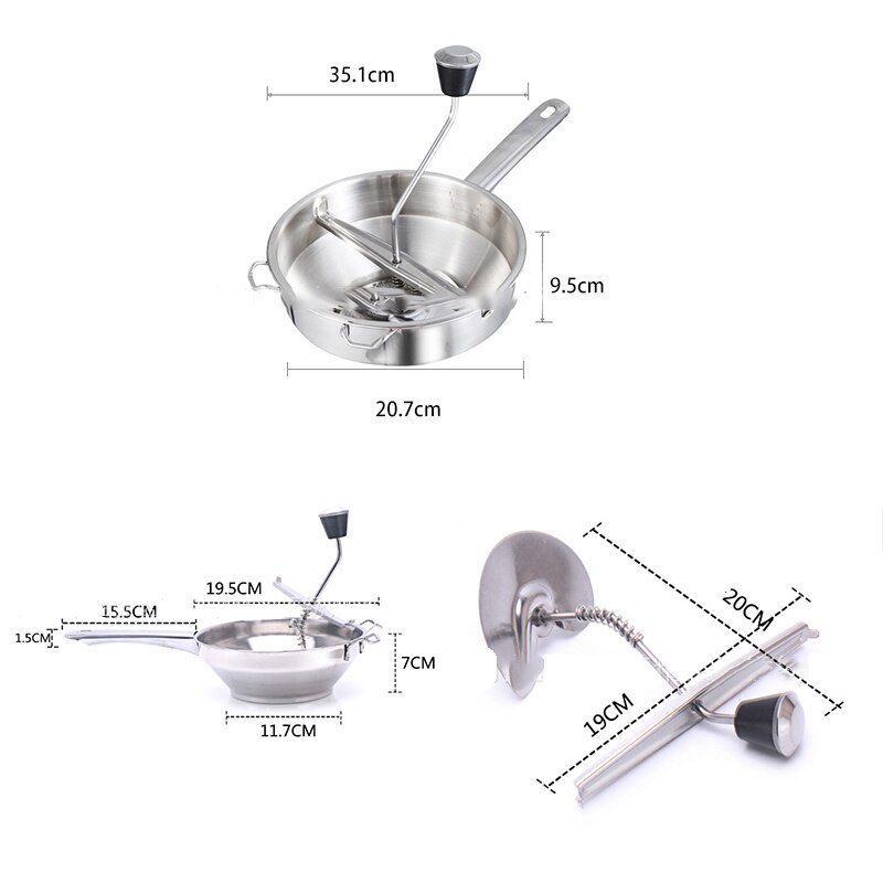 Aardappel Pompoen Stamper Rvs Groente Fruit Puree Drukken Tool Molen Voedsel Maischen Keuken Accessoires: A