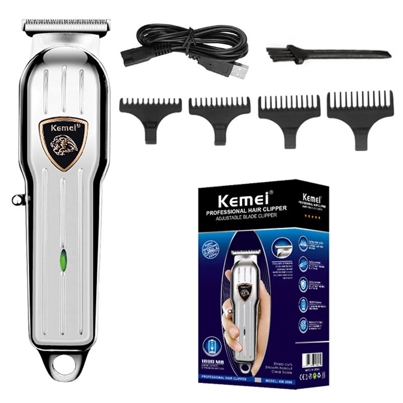 Professionele Kapper Tondeuse Groomer Elektrische Tondeuse Kapsel Oplaadbare Haar Snijder Machine Mannen Cordless Haar Snijder: with box