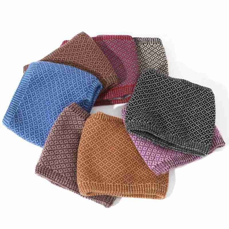 Winter Warm Thicken Cotton Woof Neck Scarf Scarf Knitted Outdoor Ring For Women Unisex Neck Trendy Ring Sport B7Y7
