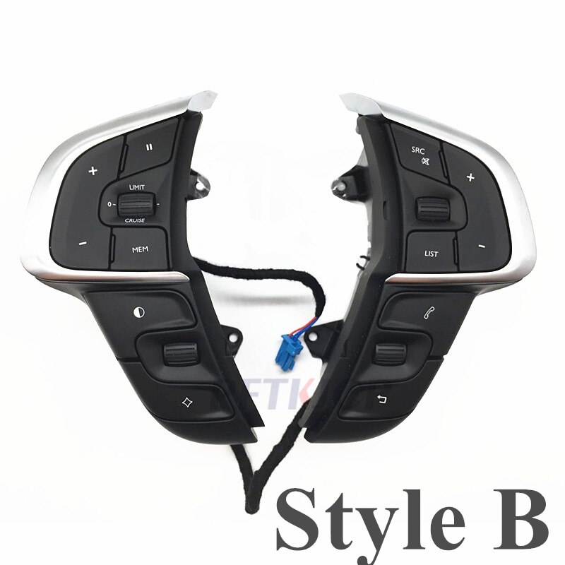 Steering Wheel Switch For Citroen C4 Car Multifunction Cruise Control Button Phone Volume Buttons accessories: B