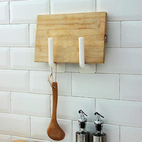 Ménage lourd auto-adhésif crochet cuisine Garage mural vêtements serviette Robe chapeau cintres crochets pour maison salle de bain cuisine