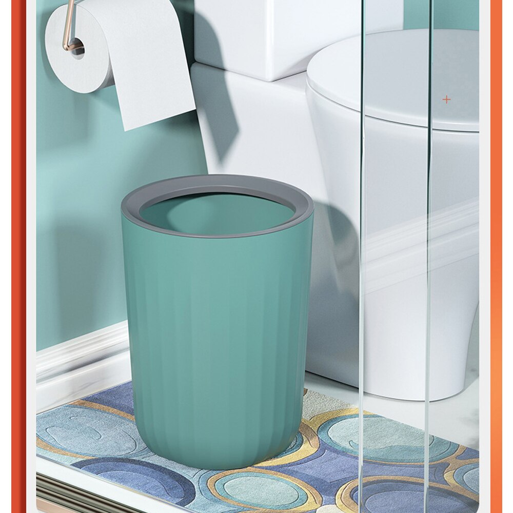 Papelera nórdica sencilla y creativa para sala de estar, dormitorio, baño, oficina, sin tapa