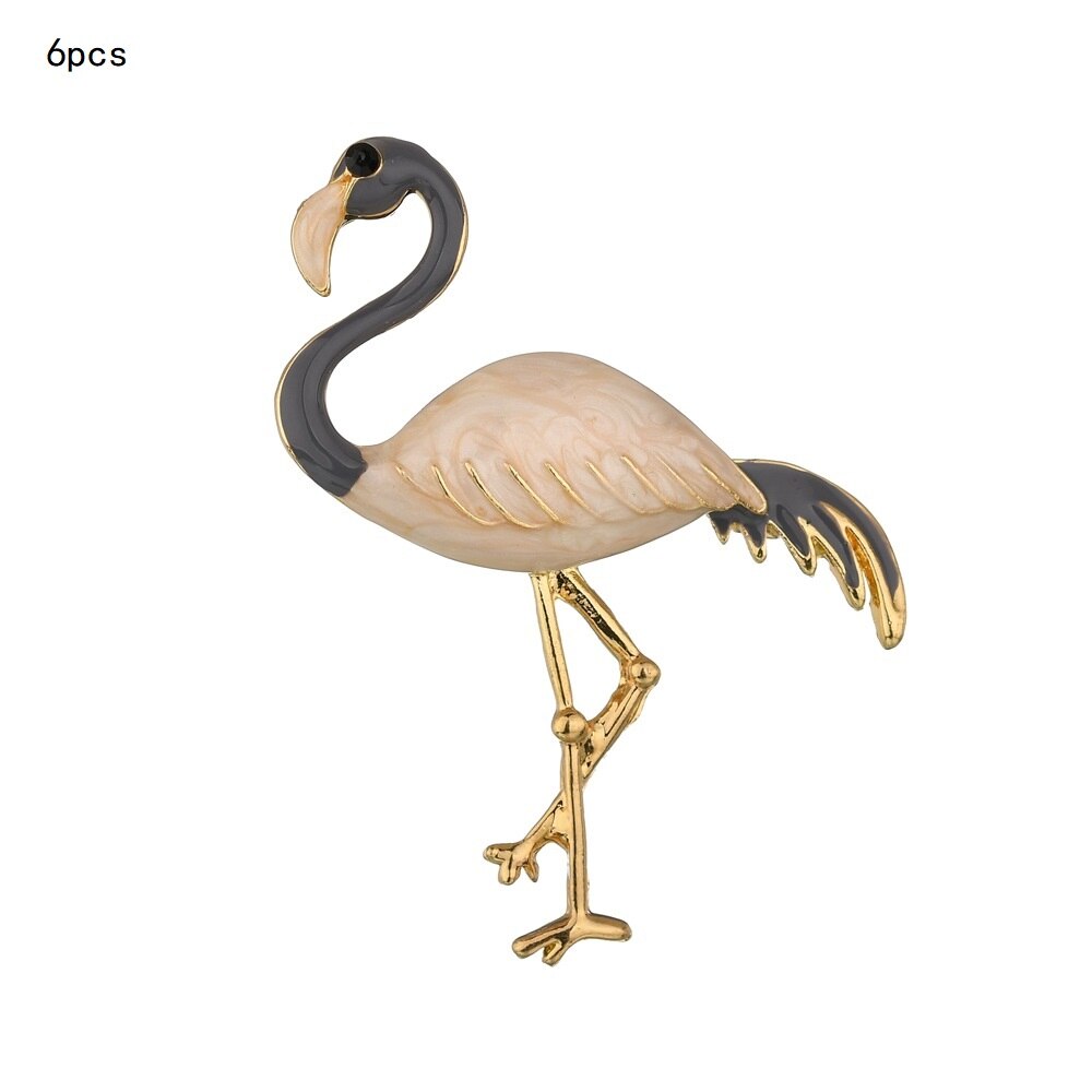 6 Pcs Flamingo Vorm Servetringen Set Creatieve Westerse Restaurant Diner Thuis Verjaardag Bruiloft Tafel Decoratie Doek Ring: Beige-6PCS