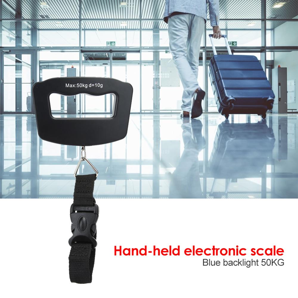 5g-50kg Portable Electronic Digital Weighing Scale Steelyard Handheld Night Light Display Baggage Luggage Scale