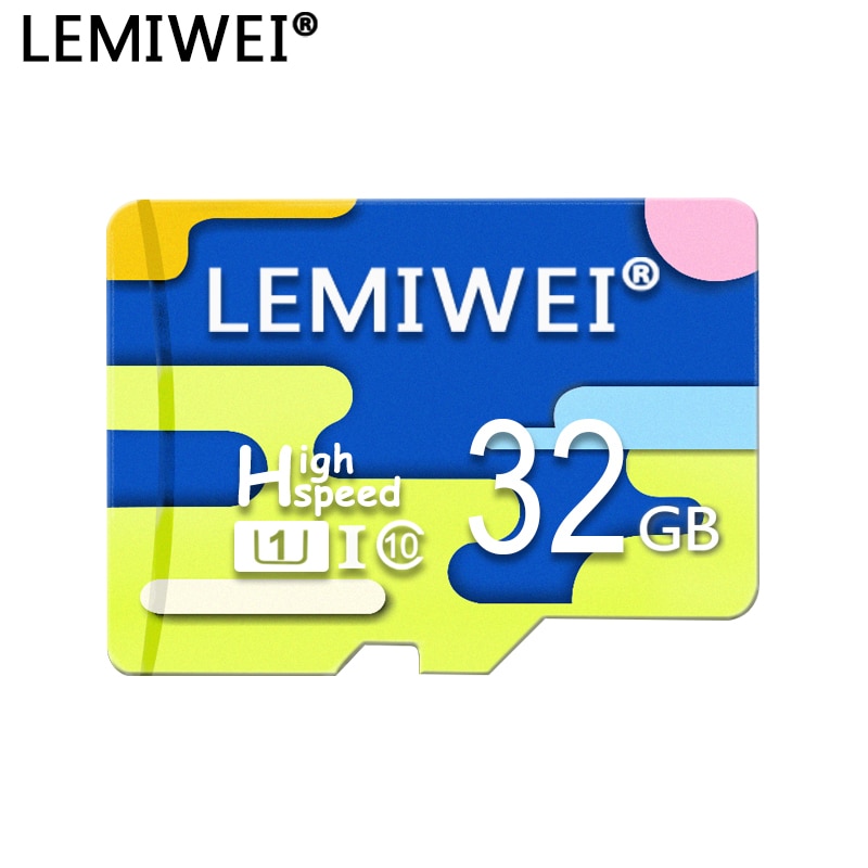 Lemiwei Four Color Top Memory Card 32GB TF Card 64GB Flash Card 8GB 16GB Class 10 Waterproof The Color For Phone