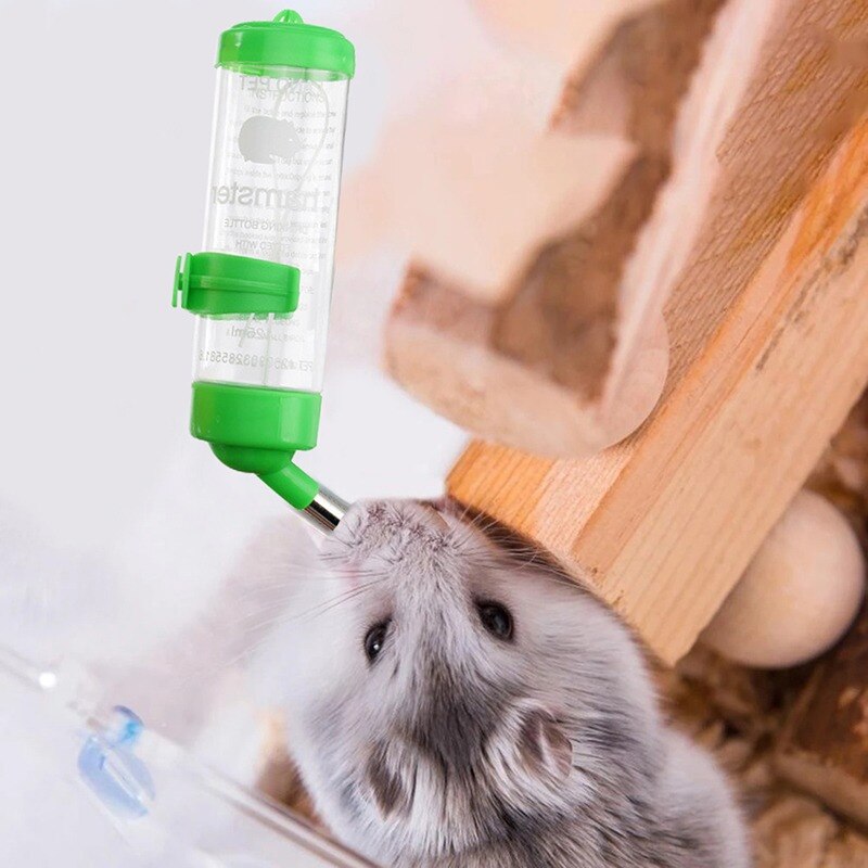 Bebedero de plástico para hámster, botella de agua para animales pequeños, accesorios para mascotas
