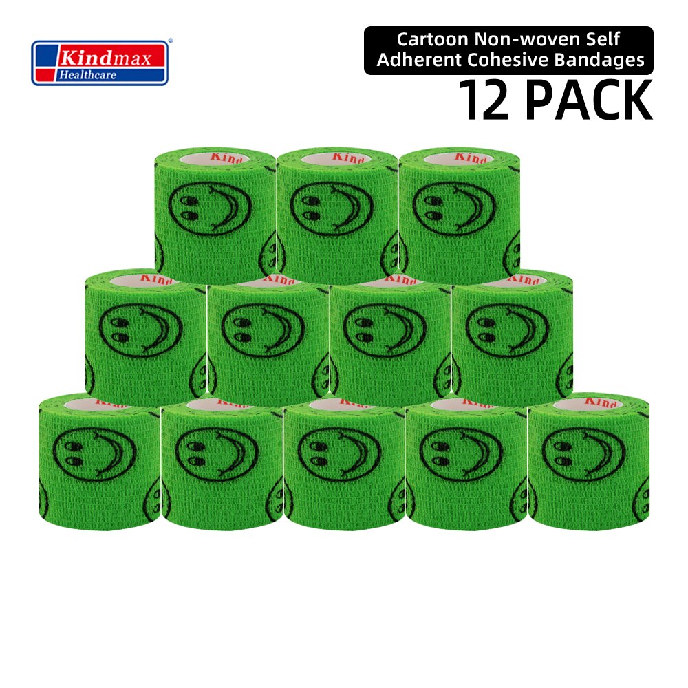 12 Pack Kindmax Self-adhesive Elastic Bandage for Sports Boxing Tape Wrap