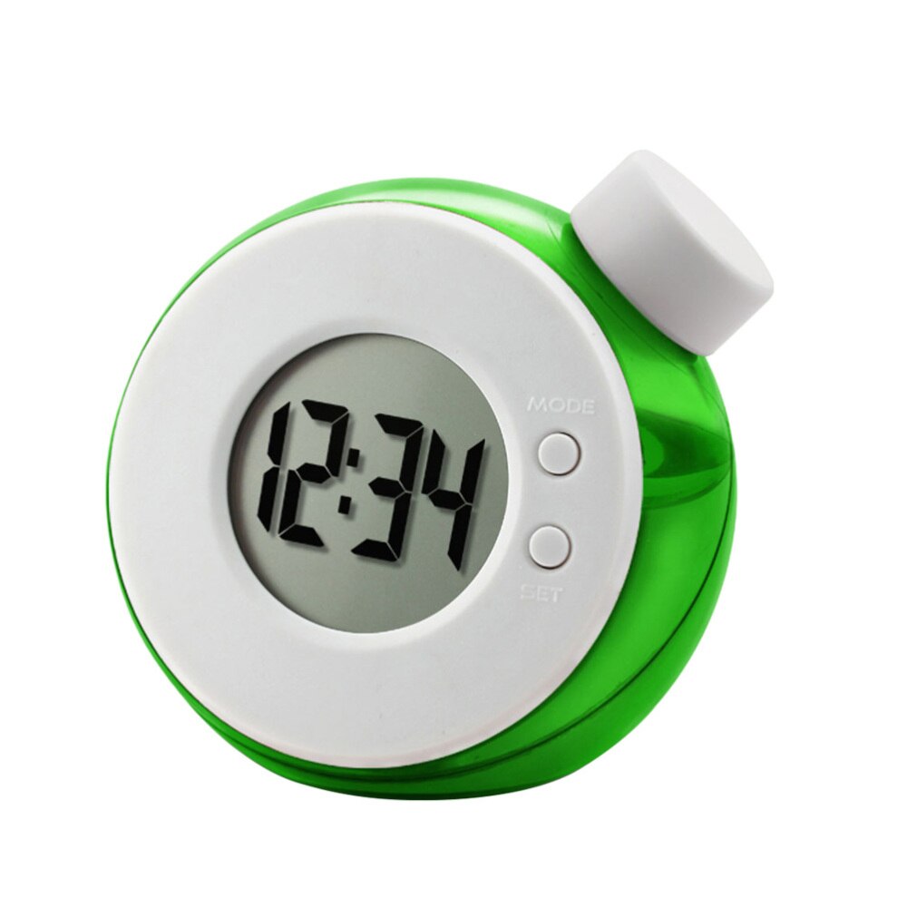 Water Energy Clock LED Display Clock Water Jar Clock Battery Include(Red): Green