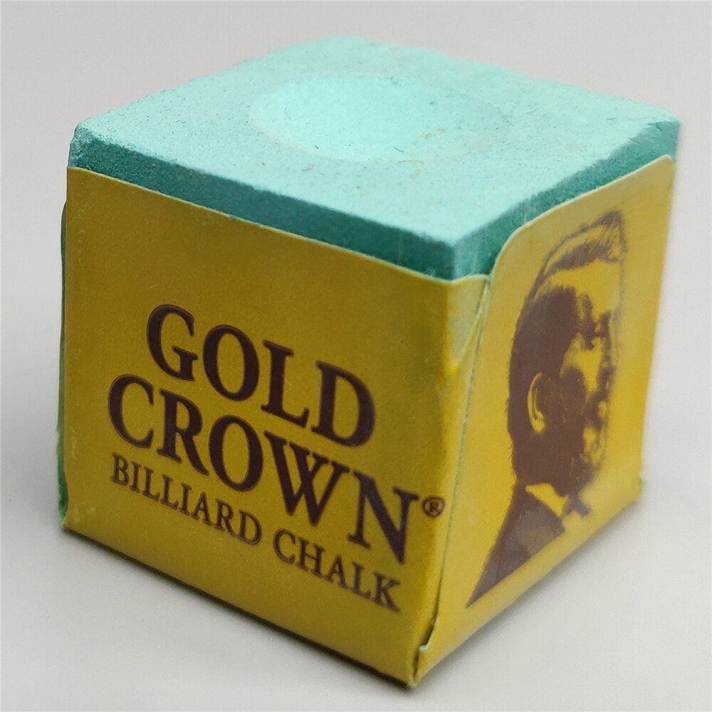 Biliardo Gesso Piscina Gesso 2 pz Brunswick oro Corona Professionale Carambola piscina biliardo Blu Verde Gessi Biliardo Accessori: verde Chalks 2 pezzi