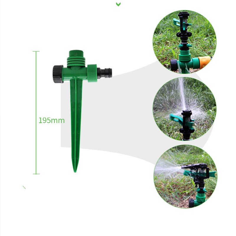 Boquilla giratoria de jardín ajustable rotativa de 360 grados con doble salida Rocker irrigación de agua por rociadores boquilla de Rocker de césped 1 Uds