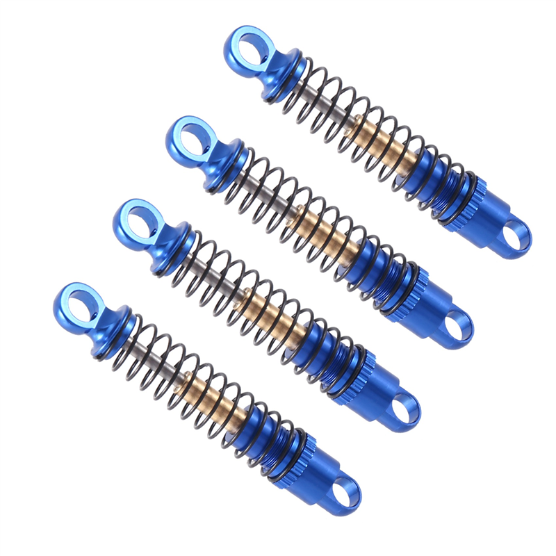 Amortisseur d'huile en métal FRIHA-4Pcs 40Mm, pour Axial SCX24 C10 JLU Gladiator Bronco 1/24 RC, mises à niveau de voiture sur chenilles: Bleu