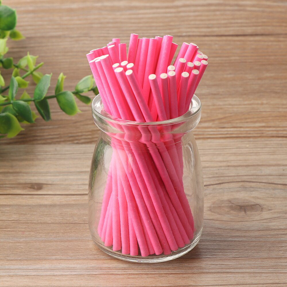 Bâtons couleur bonbon, bricolage, sucre artisanal, ventouses, papier solide, ventouse, 50 pièces/lot, 4 "/6"