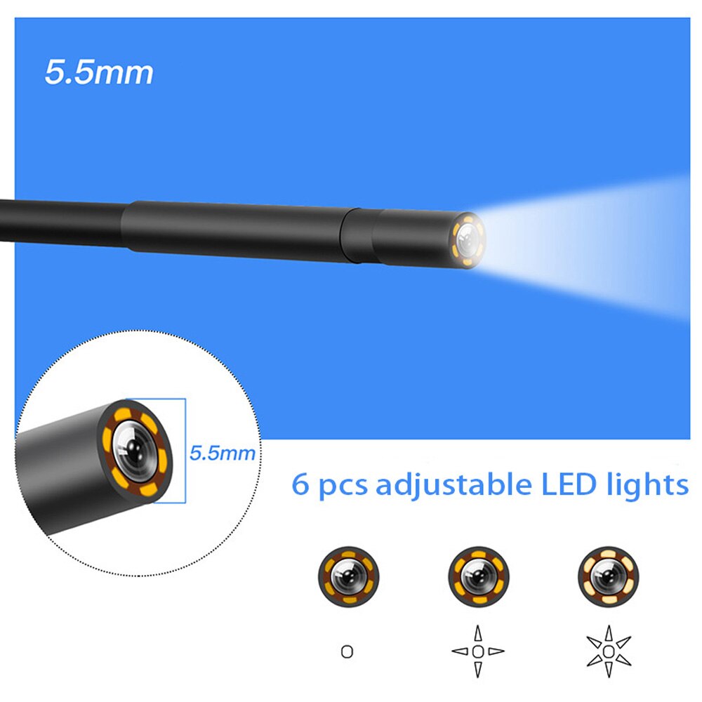 5.5mm HD digtal Endoscope Camera Inspection Engine Drain Pipe Camera Portable handheld IP67 Waterpoor Borescope