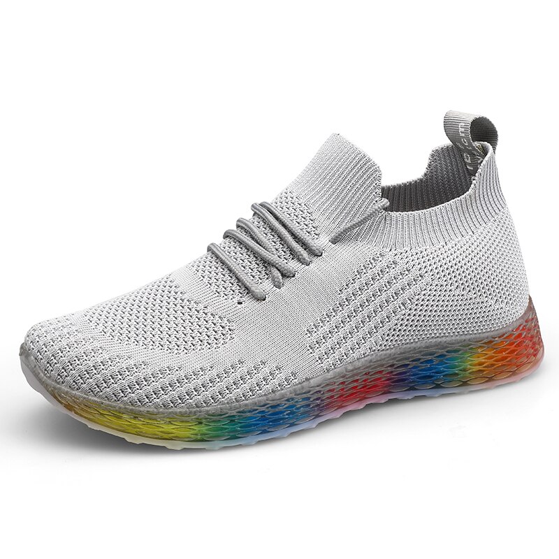 Buty do tenisa dla kobiet oddychające trampki różowa siatka powietrzna obuwie damskie 2019 modne sportowe buty treningowe Tenis Feminino: GRAY / 5.5