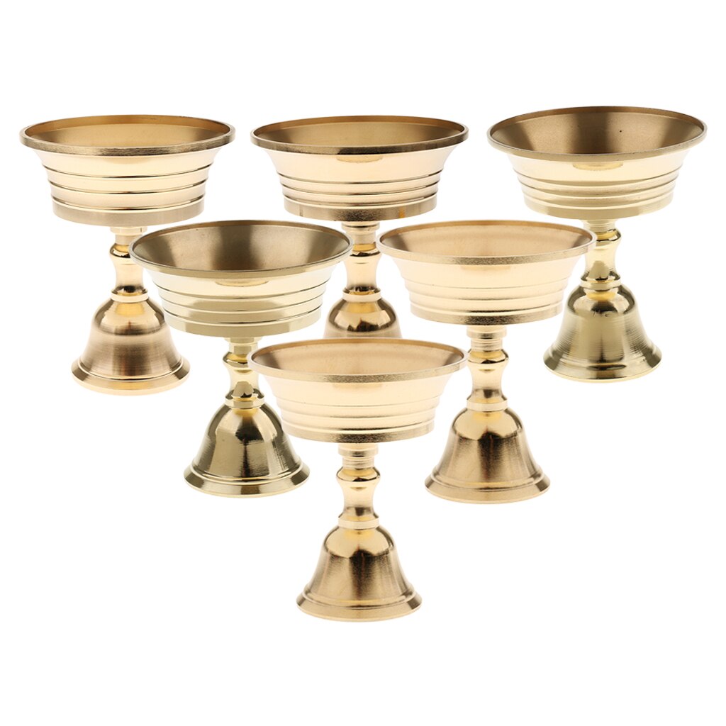 Buddhism koppar ljusstake ghee lamphållare tibetansk mässing oljelampa metall hantverk ornament