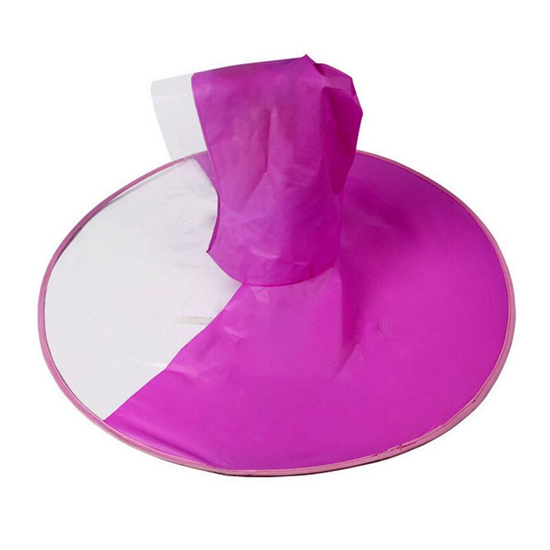 Cute Children's Raincoat Yellow Duck Rain Jacket Coat Kids Student Outdoor UFO Transparent Waterproof Cloak Children Umbrella: pink / S for 1-6years old