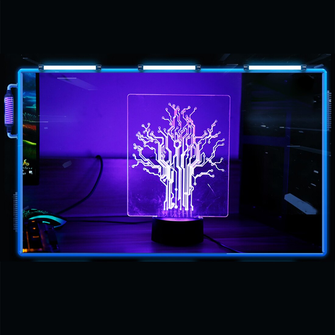 Electronic DIY LED Circuit Board Effect Touch Color Change Acrylic Night Light Programmable Toys -