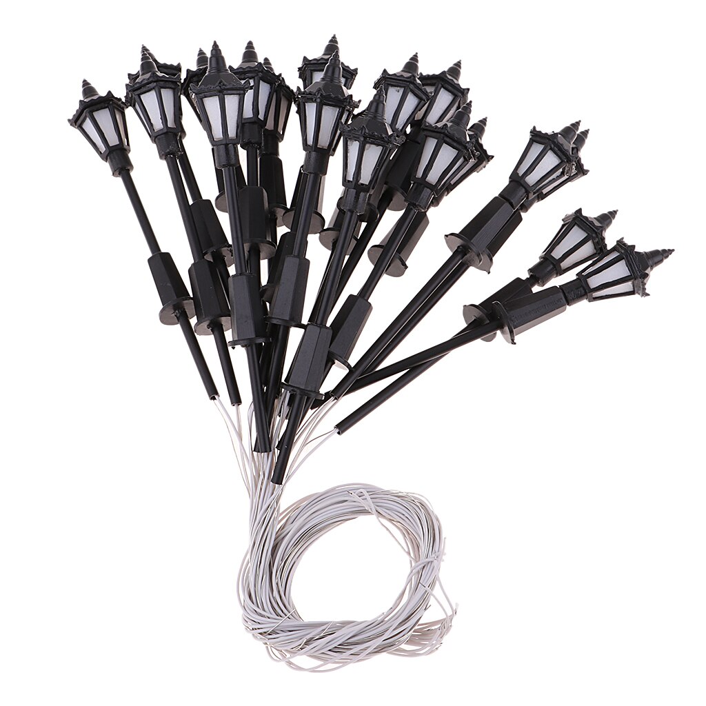 3V LED Lighting 1/87 HO Scale Street Light Lamppost For Model Train Railway Lamp Garden Park Scenery Landscape