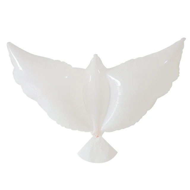 10Pcs Flying White Dove Foil Helium Balloons Peace... – Grandado