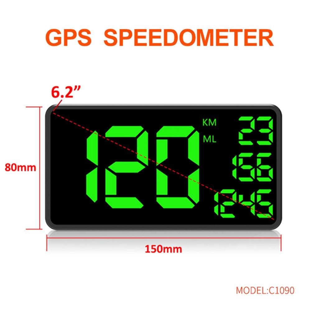 5.5 Inch GPS Speedometer C90 Speed Display KM/H MPH For Car Bike Motorcycle GPS Overspeed Alarm Hud Display Car Hud Display