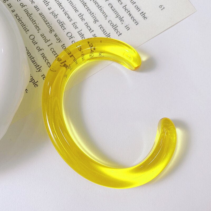 Braccialetti con ciondoli trasparenti colorati Desinger per donna braccialetti aperti indiani in resina di grandi dimensioni per gioielli di moda in acrilico per ragazza: KB242-3