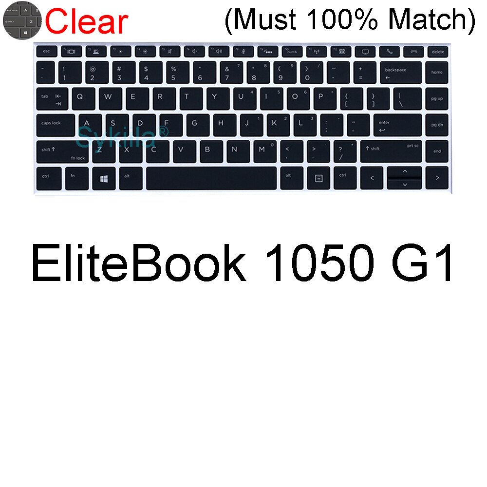 Keyboard Cover for HP EliteBook 855 G7 G8 850 G5 G6 G7 G8 1050 G1 Zhan X Notebook PC Protector Skin Case Silicone 15 15.6: Clear 1050 G1