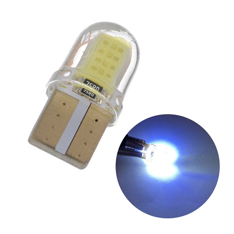 Auto Zubehör Innen Silikon Kristall T10 Kolben LED Breite Lampe W5W 168 194 Auto Seite Keil Lesen Lampe Lizenz Platte licht: Weiß