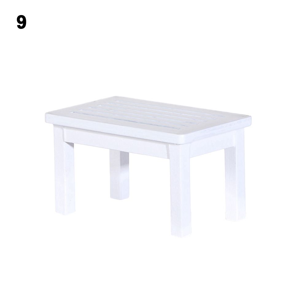 1/12 Puppenhaus Mini Holz Couch tisch Wohnzimmer Miniatur Simulation Tisch Möbel Spielzeug Puppenhaus Dekoration Zubehör: Burgunderrot