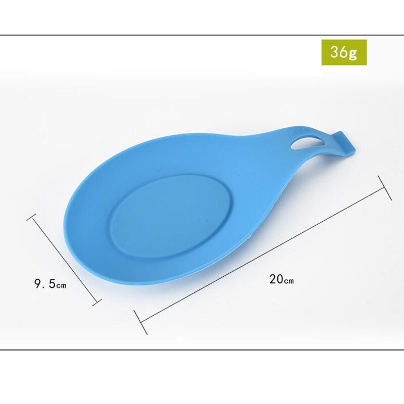 Mad silikone køkkenudstyr silikone ske pad høj temperatur resistente ske pad suppe ske pad ske holder værktøj ske hvile