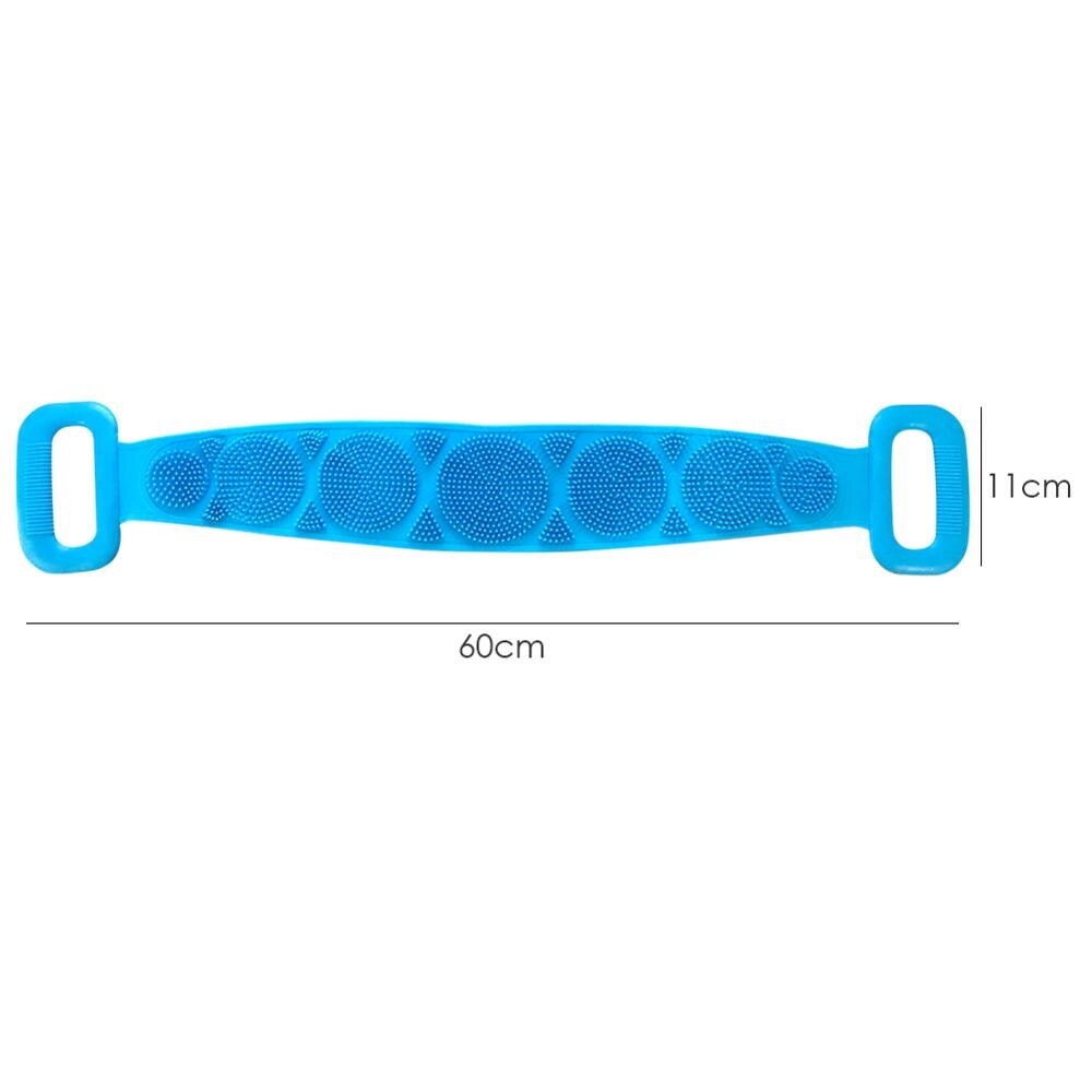 1pc Silicone bain épurateur serviettes frottant dos douche propre brosse salle de bain gommage Flexible épurateur peau nettoyage bain épurateur: 08
