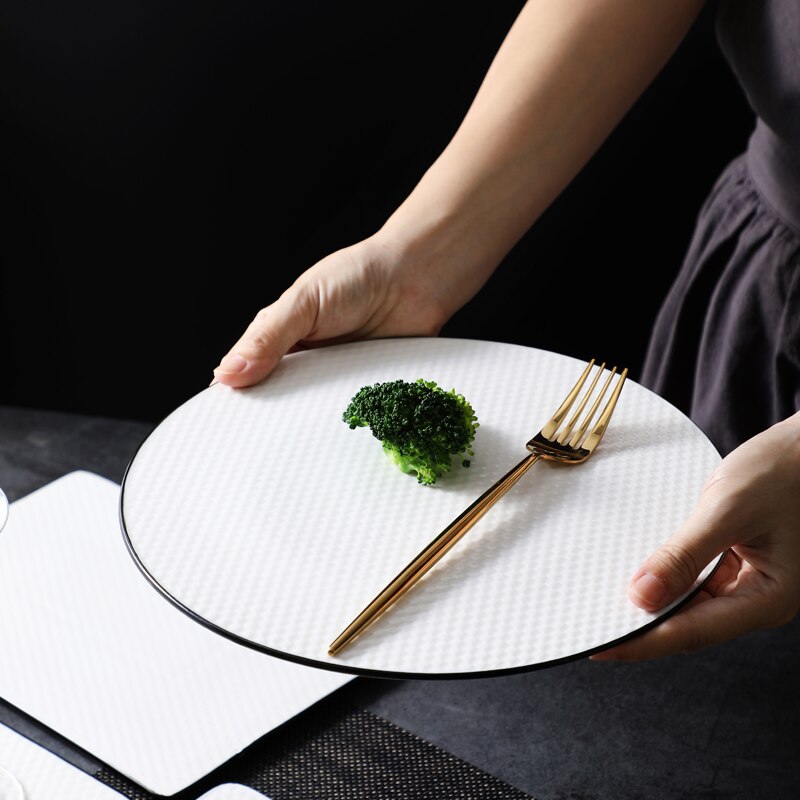 Rechthoekige Ronde Platte Plaat Hotel Restaurant Sushi Sashimi Plaat Steak Plaat Creatieve Artistieke Conceptie Plaat Plaat