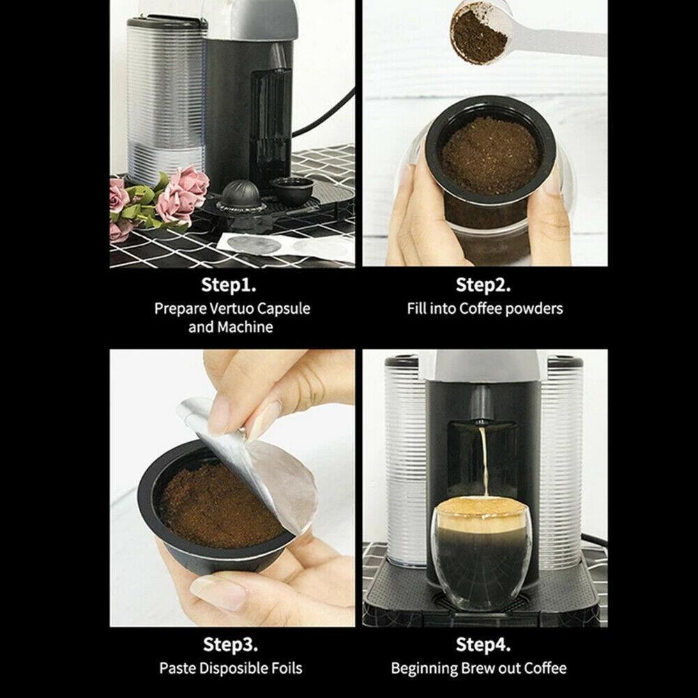 Tappo riutilizzabile per capsule Nespresso Vertuo e VertuoLine coperchio coperchio in Silicone ricaricabile per alimenti compatibile con baccelli originali