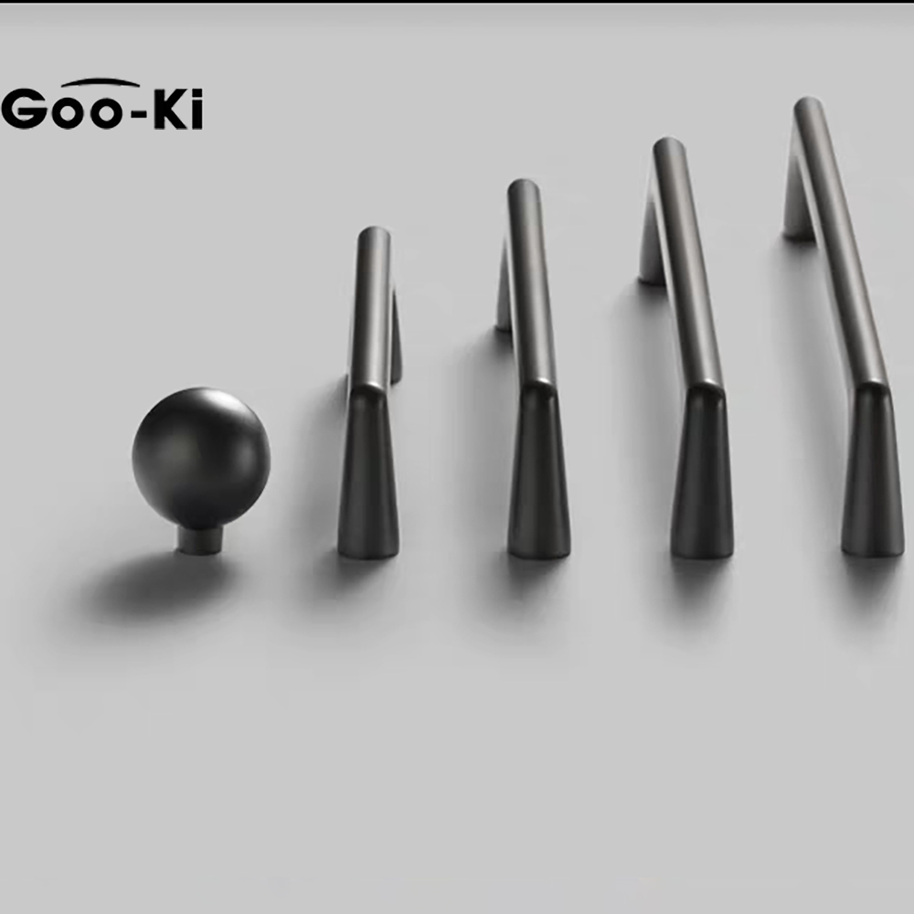 Tiradores modernos de armario gris de los Cárpatos, pomos a prueba de óxido, tiradores de tocador, manijas de puerta de armario de cocina para herrajes de muebles