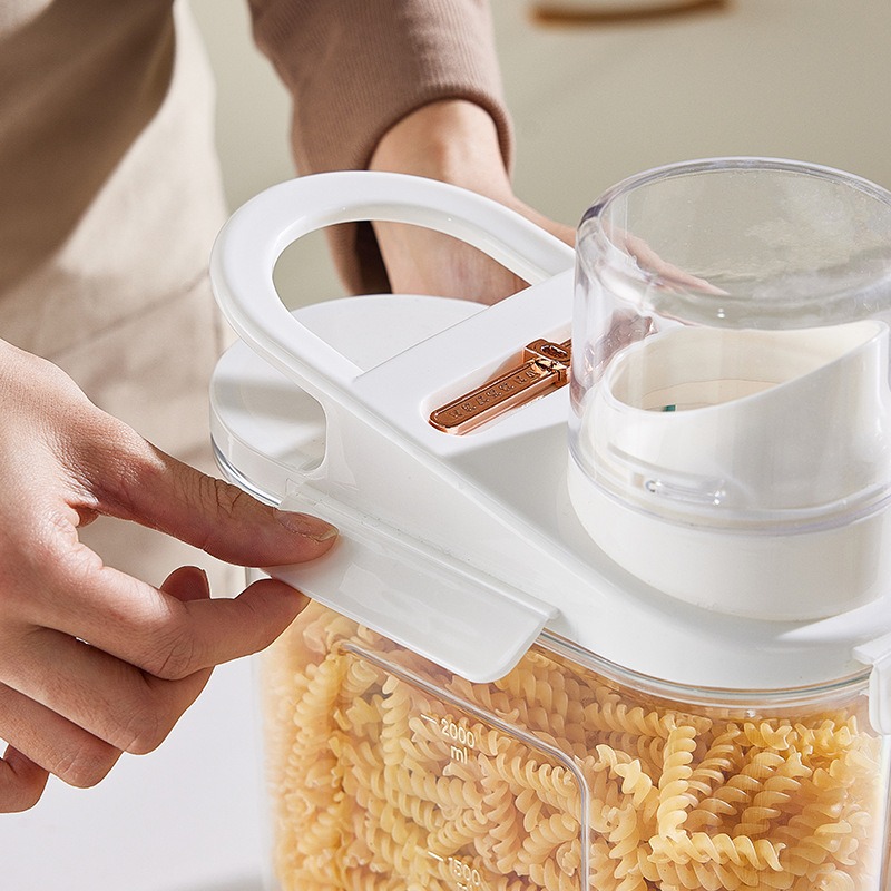 Conteneur Transparent de stockage de grains secs de riz, avec échelle et enregistreur de temps, odeur de grains de maïs, conteneur de stockage résistant à l'humidité