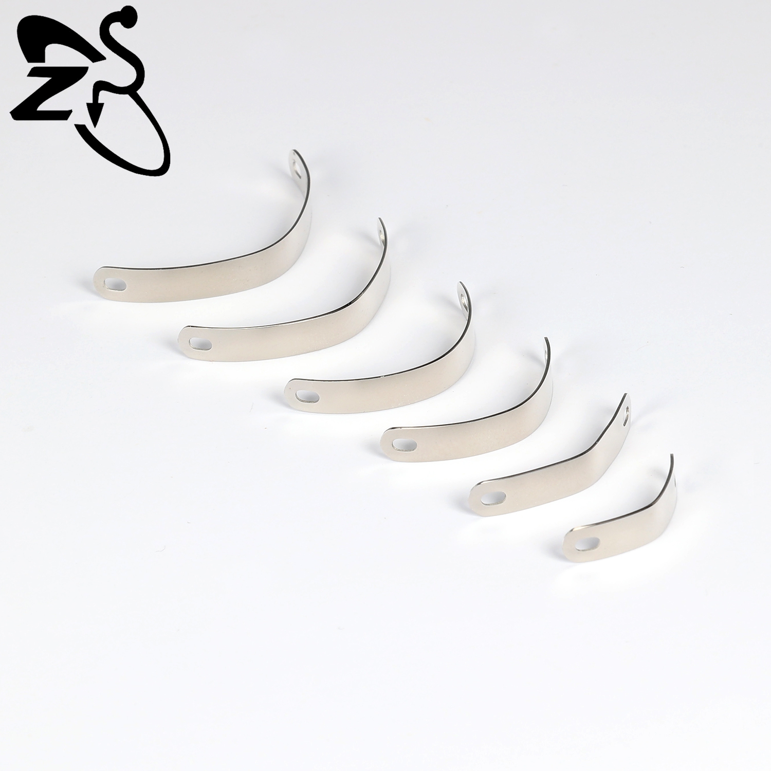 ZS 1 PC Punk Woundplast Shape Stainless Steel Bridge Ear Piercing Men 24MM-50MM Nose Piercing Chain Body Piercings Accessories