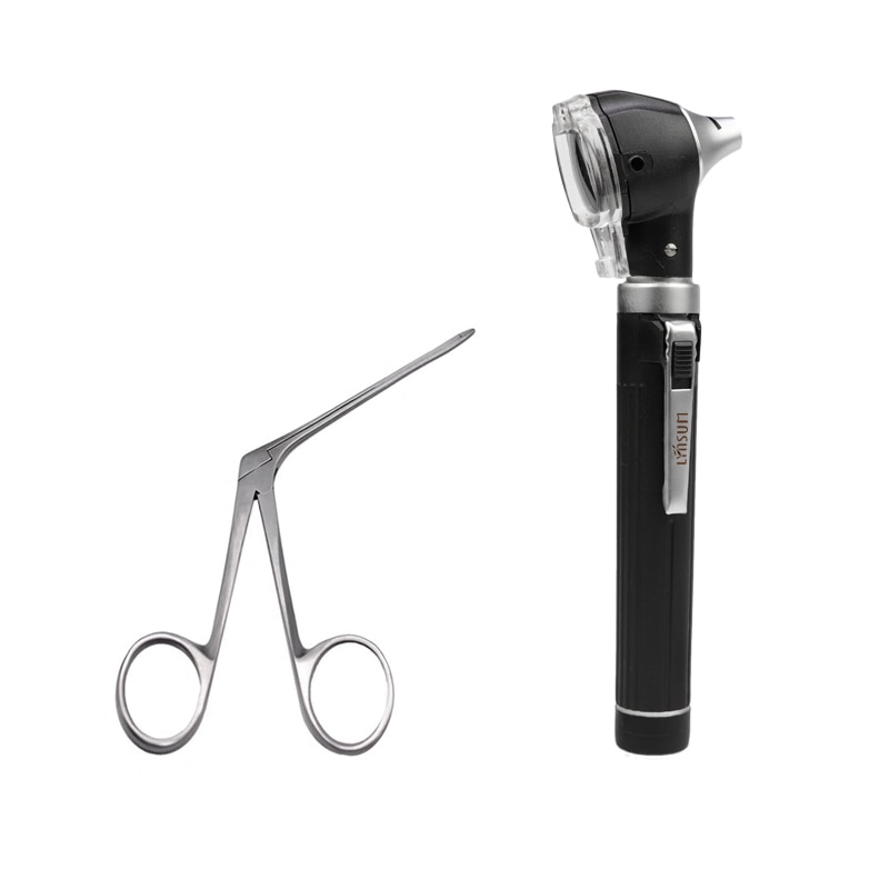 Ensemble de pinces à épiler, Micro Crocodile, Endoscope, dissolvant de cérumen, nez de Crocodile, outil de nettoyage des oreilles, Otoscope