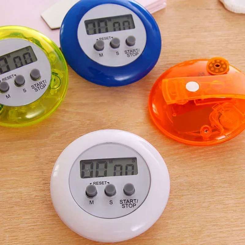 Mehrfarbiger kreisförmiger LCD-Digital-Countdown-Timer für Zuhause, Küche, Kochzähler, umgekehrter Timer, Wecker, Stoppuhr