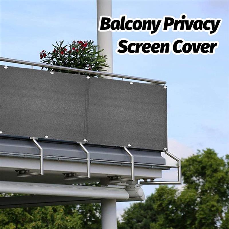 0.9x5M Balcony Privacy Screen Fence Cover With Ties Weather-Resistant Backyard Patio Balcony Privacy Screen Cover Sunshade Net