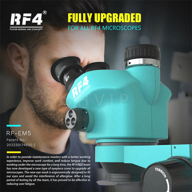RF4 Stereo Microscope Eyepiece Prevent Light Leaking Anti-fatigue Rubber Eye Guards Shield Cups RF-EM5 Repair Tools